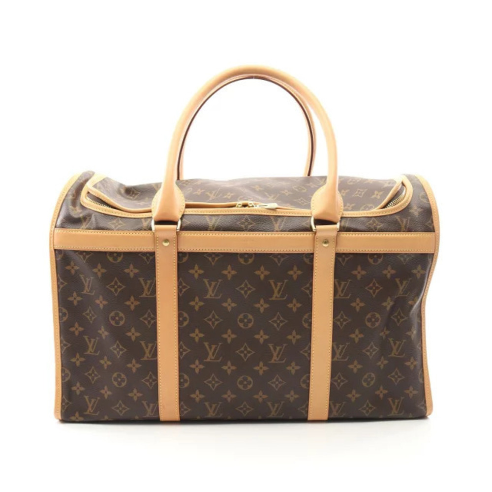 Louis Vuitton Sac Chien Boston Bag Canvas Leather Monogram Brown